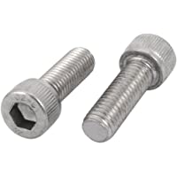sourcing map M10x30mm Tornillo Allen Acero Inoxidable Rosca izquierda 2pcs